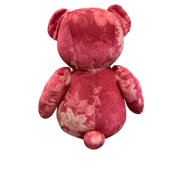JOHNNY WAS pink printed velvet teddy bear, NWT - Picture 3 of 7